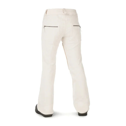 The Volcom Species Women's Stretch Snow Pants 2023 in Off White 2