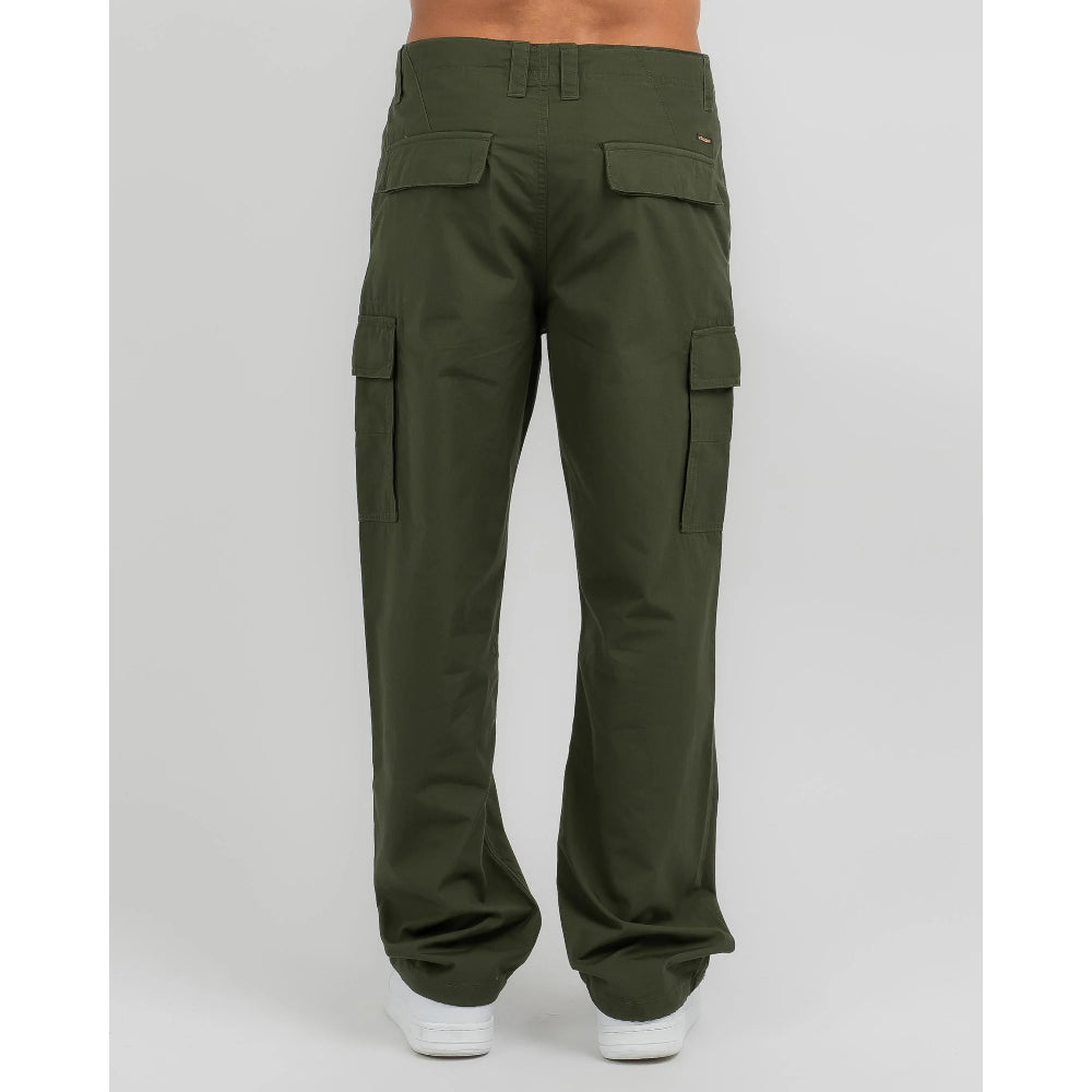 The Volcom Squads Cargo Loose Tapered Pants 2023 in Squadron Green 2