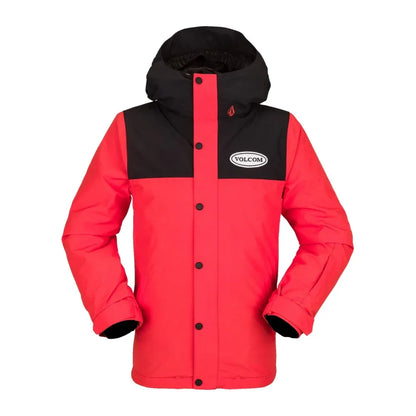 The Volcom Stone 91 Insulated Kid's Jacket 2023 in Orange Shock 1