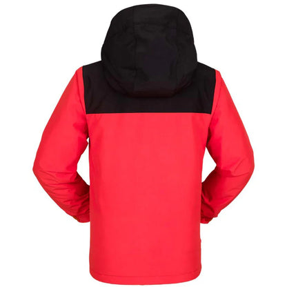 The Volcom Stone 91 Insulated Kid's Jacket 2023 in Orange Shock 2