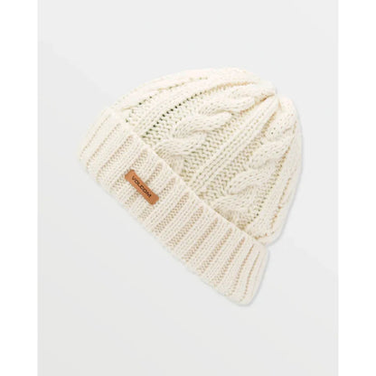 The Volcom Stone Knit Beanie 2026 in Bone