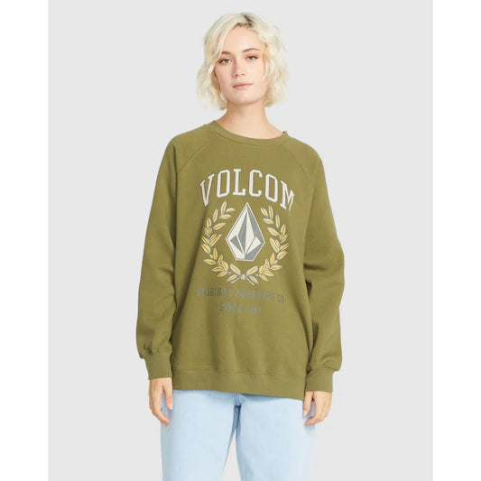 The Volcom Stone Magic BF Crew 2023 in Moss 1