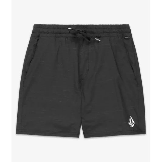 The Volcom Understoned Hybrid Shorts 2022 in Black