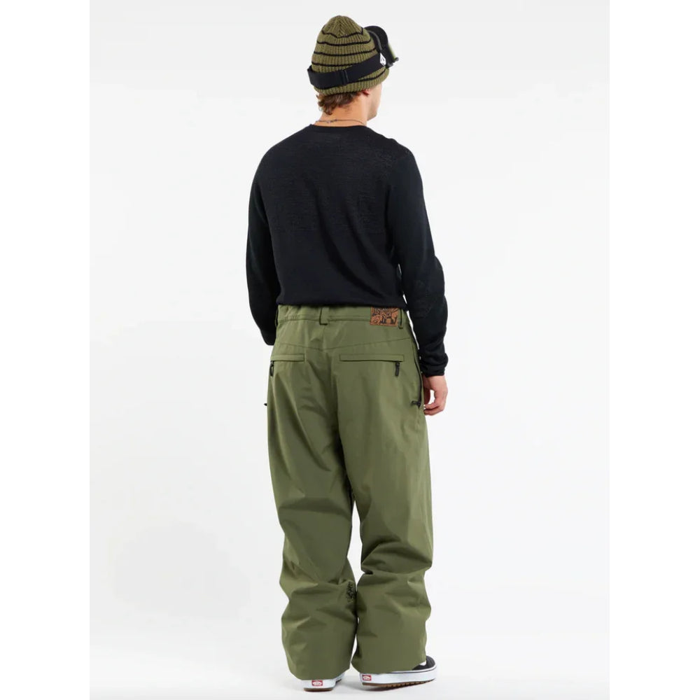 The Volcom VLCMX Dustbox Men's Snow Pants 2024 in Military 2