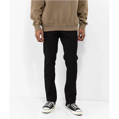 The Volcom Vorta Denim Jeans 2023 in Black on Black 1