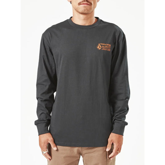 The Volcom Workwear Long Sleeve Shirt 2023 in Black 1