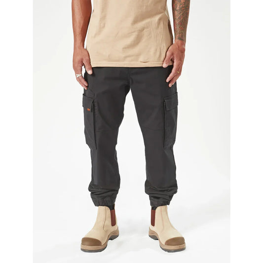 The Volcom Workwear Meter Lightweight Cuff Pants 2023 in Black 1