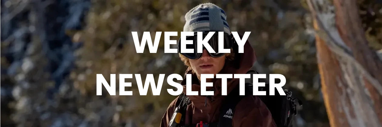 Person in outdoor setting with 'Weekly Newsletter' text overlay
